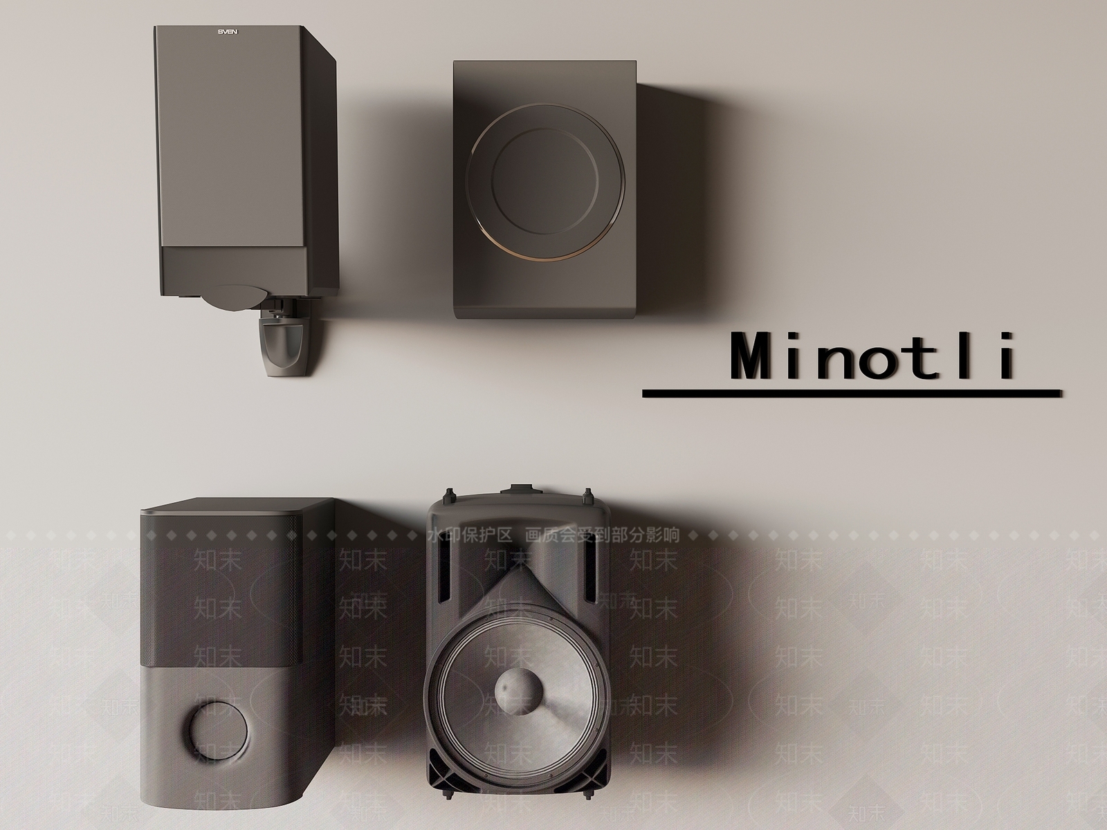 音响3D模型下载【ID:1201975587】