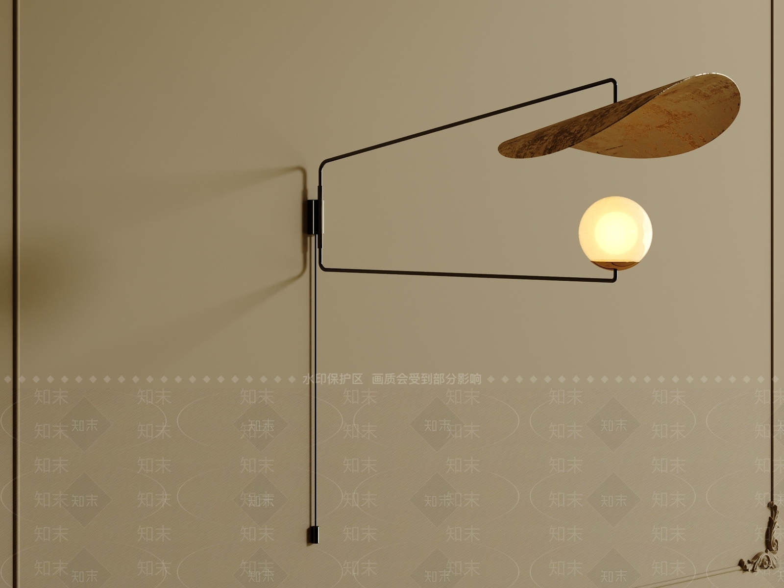 意式中古壁灯3D模型下载【ID:1201976002】