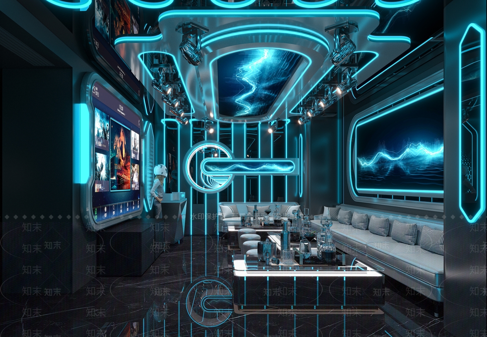 现代轻奢KTV3D模型下载【ID:1201977642】