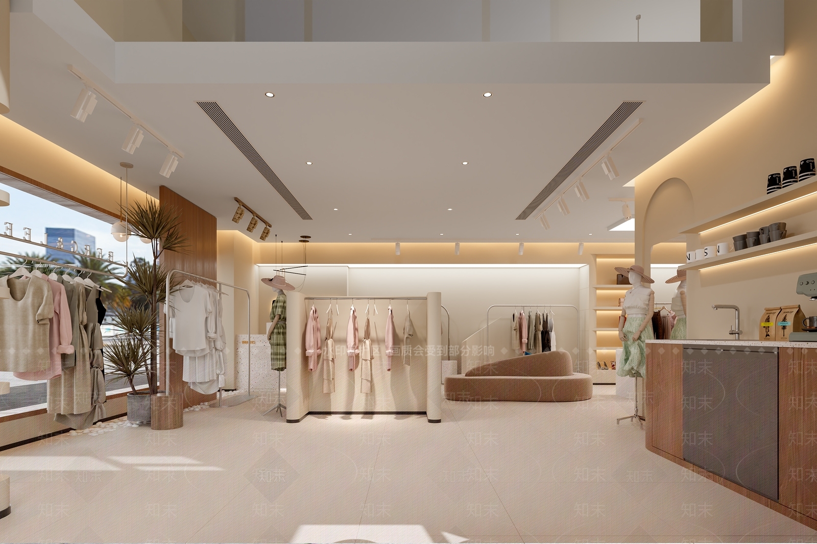 现代轻奢服装店3D模型下载【ID:1201977848】