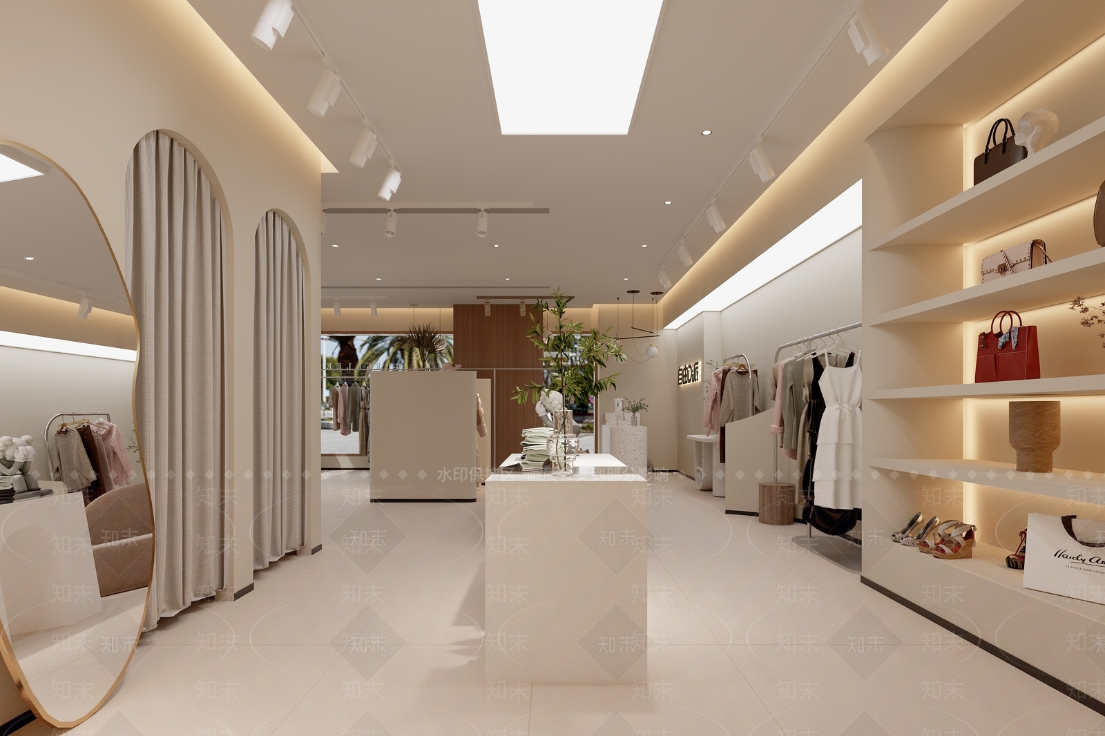现代轻奢服装店3D模型下载【ID:1201977848】