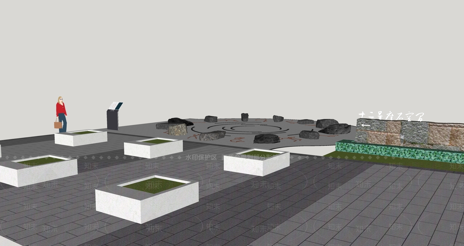 现代其他景观小品SU模型下载【ID:1201978594】