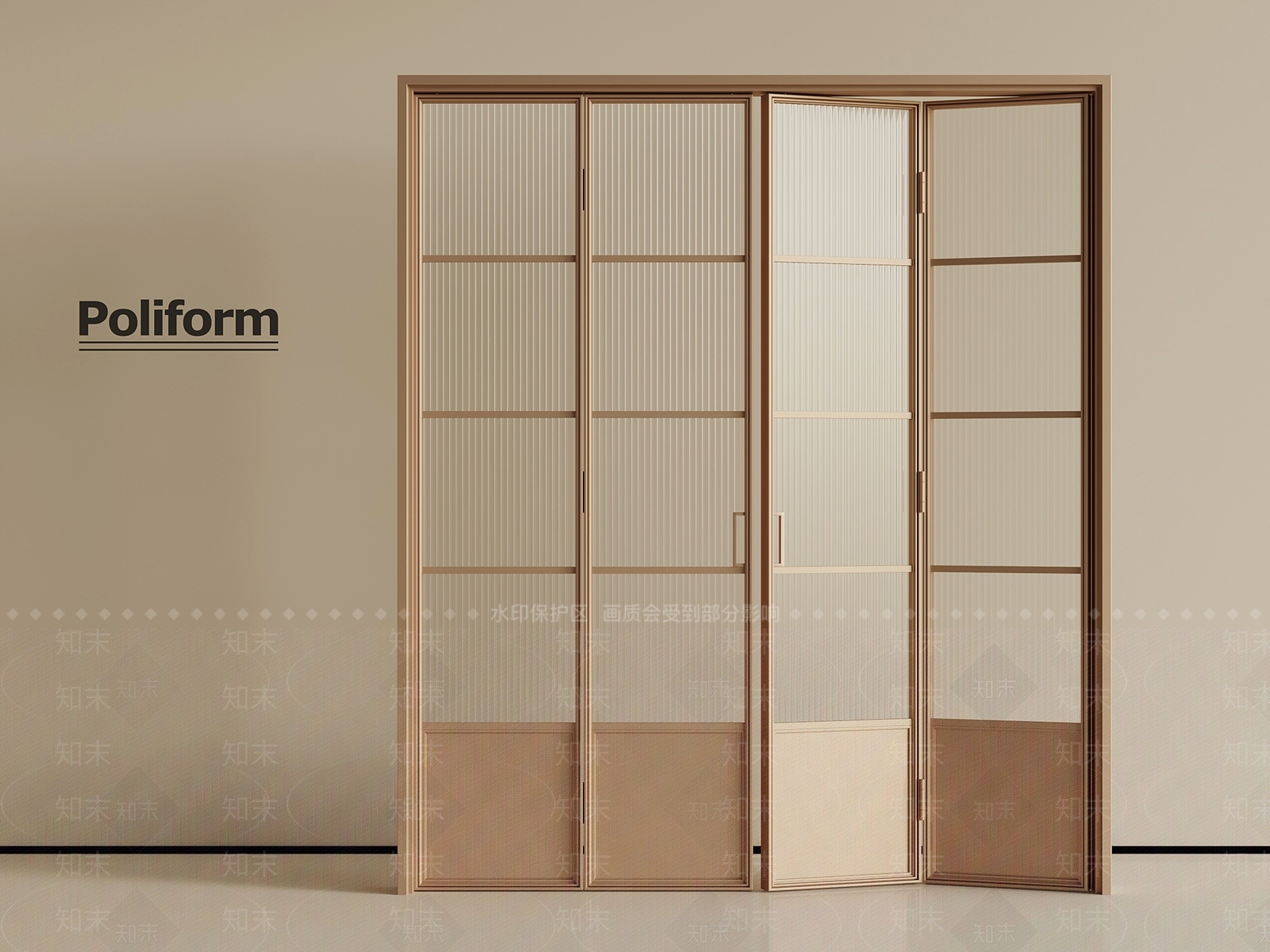 现代折叠门3D模型下载【ID:1201980111】