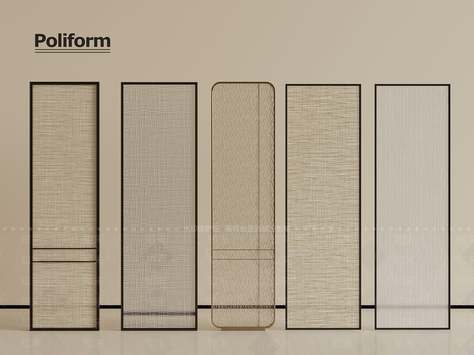 现代新中式隔断SU模型下载【ID:1201980777】