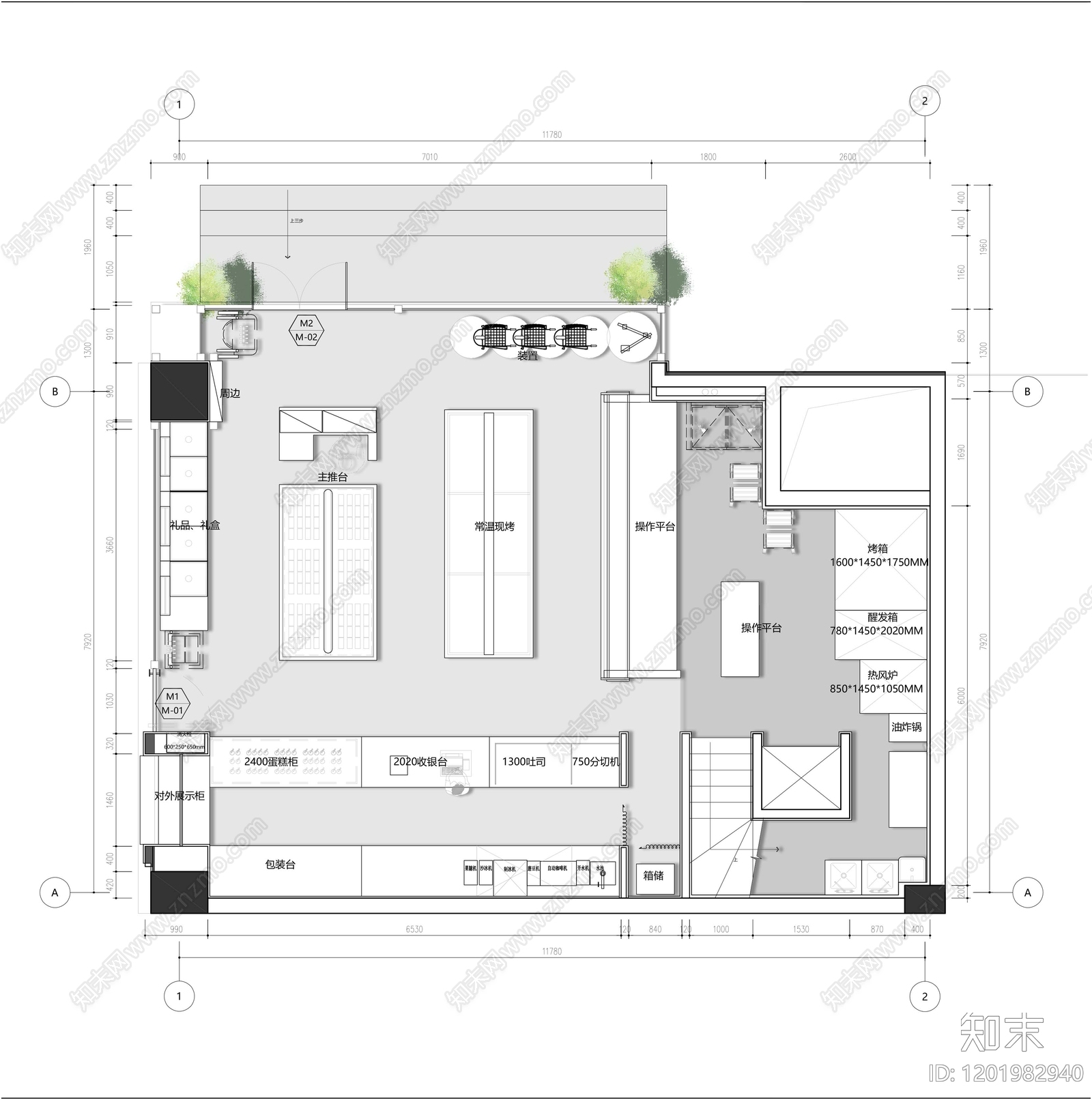 现代原木茶餐厅施工图下载【ID:1201982940】