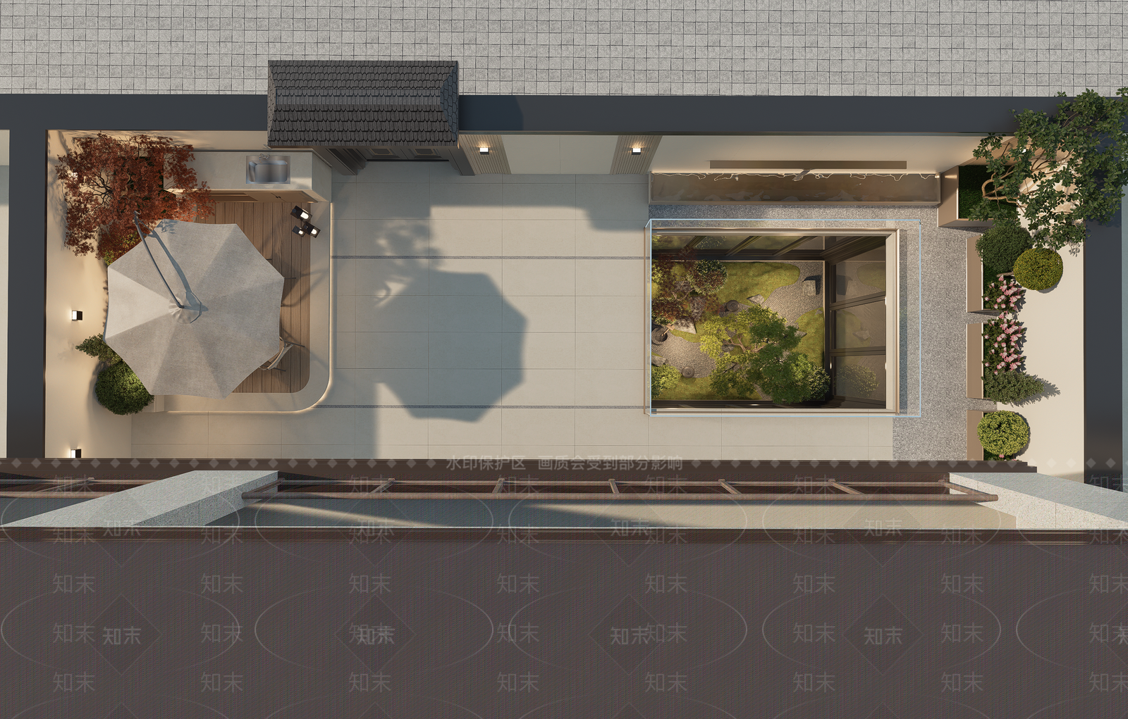 现代别墅庭院SU模型下载【ID:1202053085】