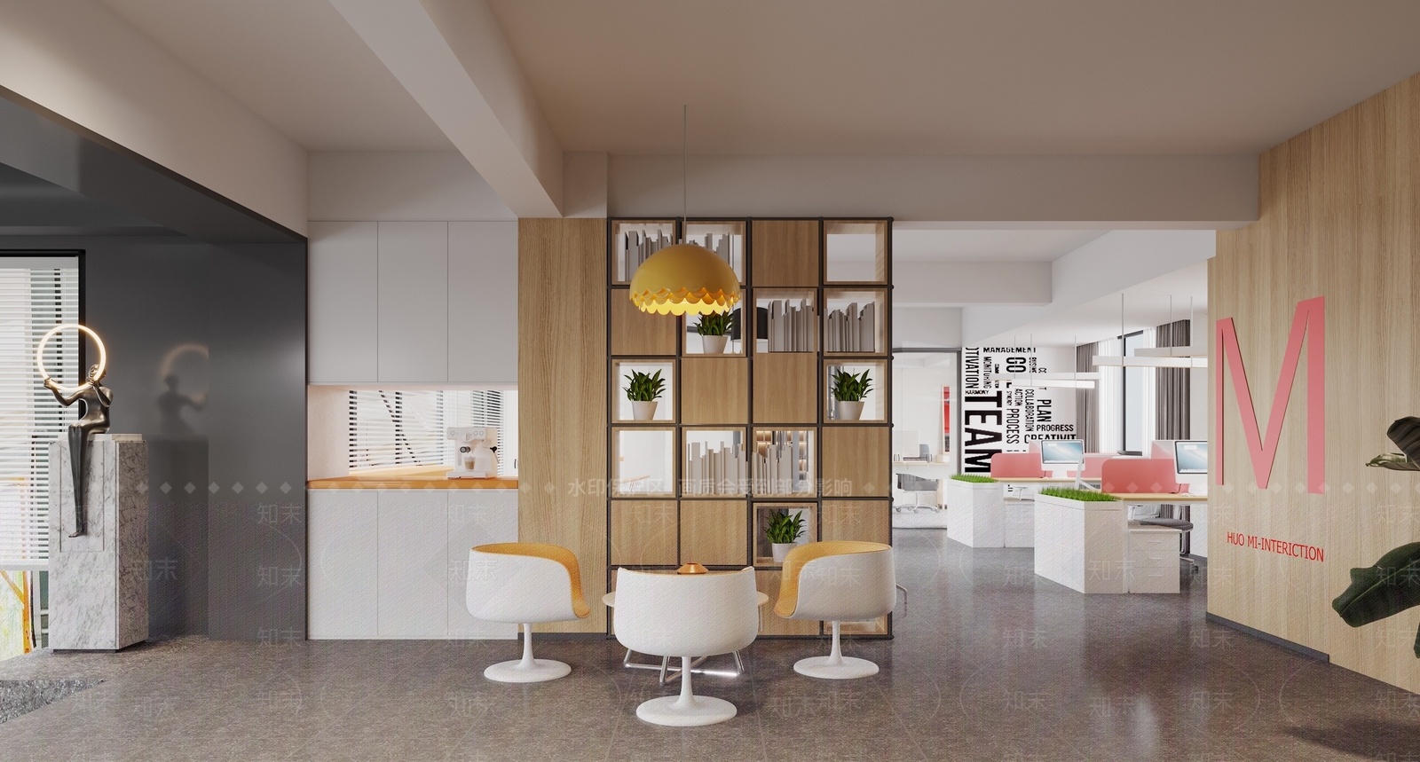 现代简约接待室3D模型下载【ID:1201984346】