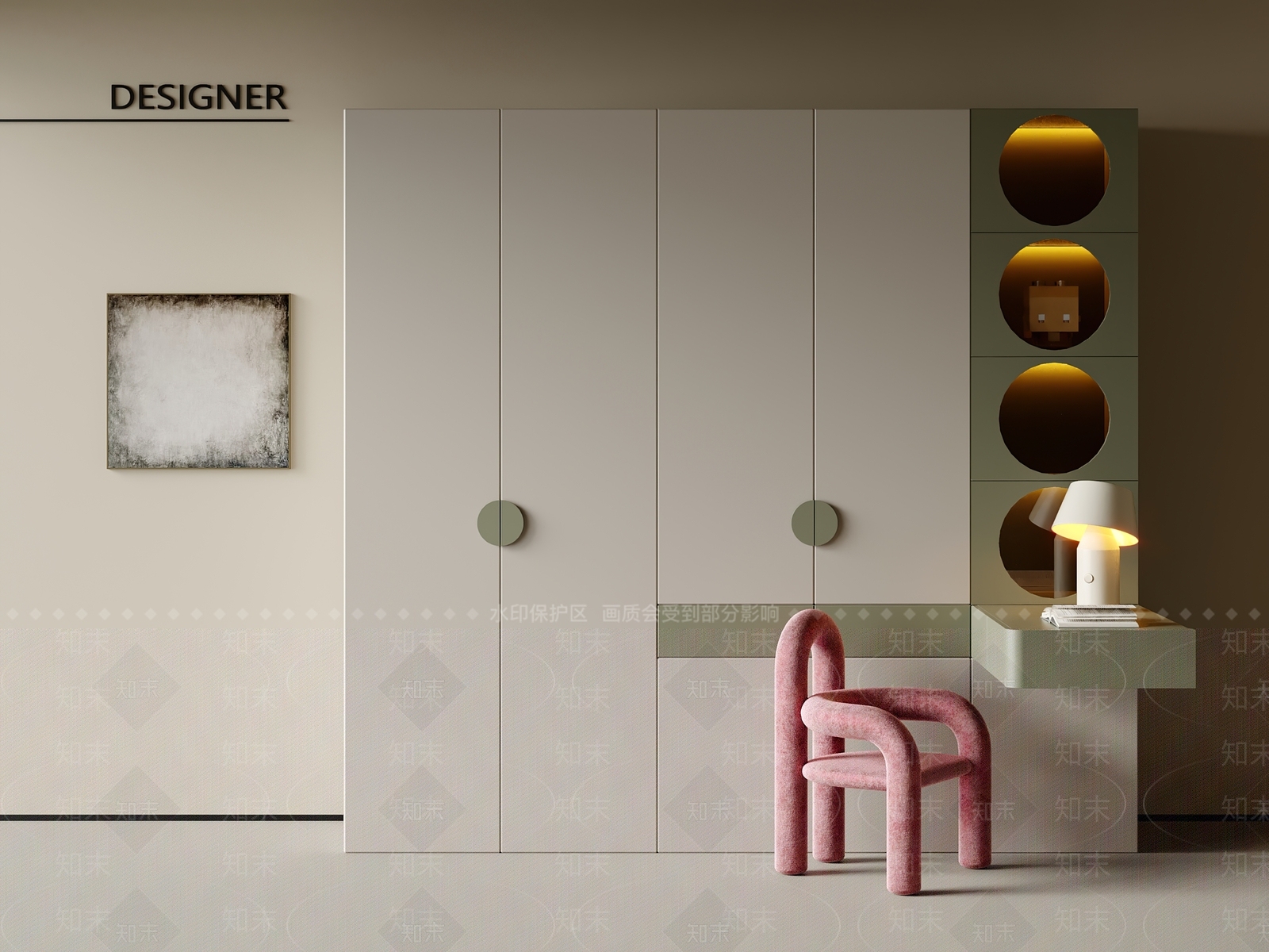 现代衣柜3D模型下载【ID:1201984678】