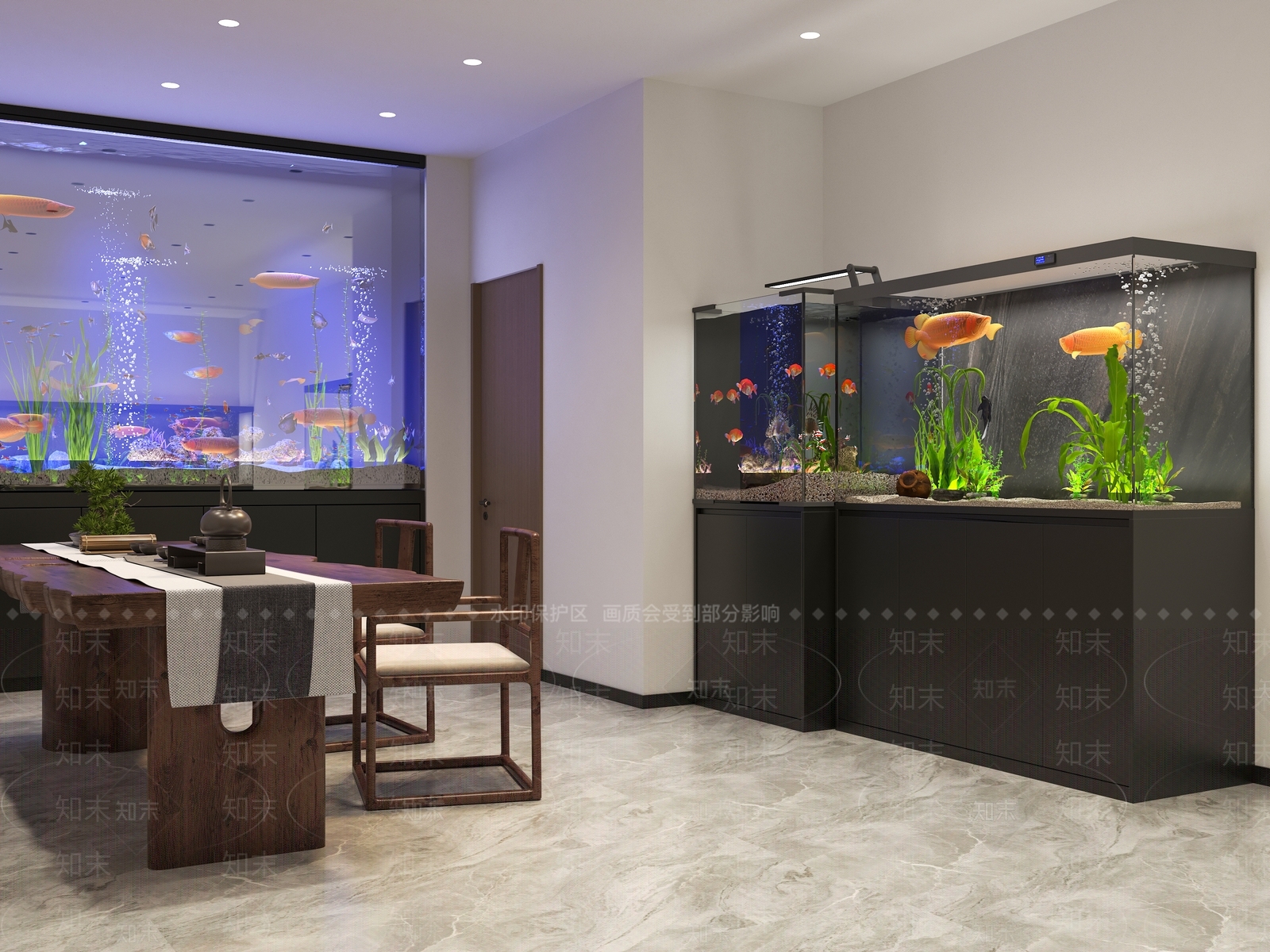 现代鱼缸3D模型下载【ID:1201984903】