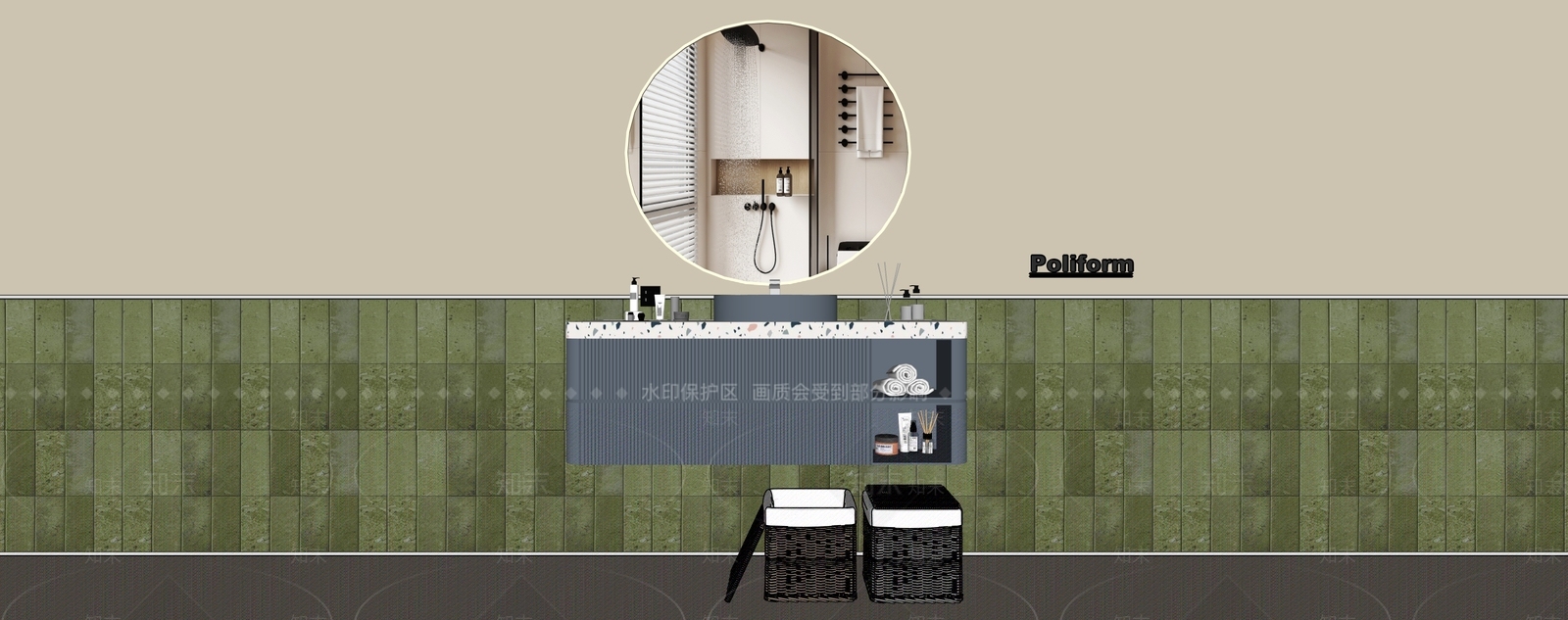 洗手台SU模型下载【ID:1201988872】