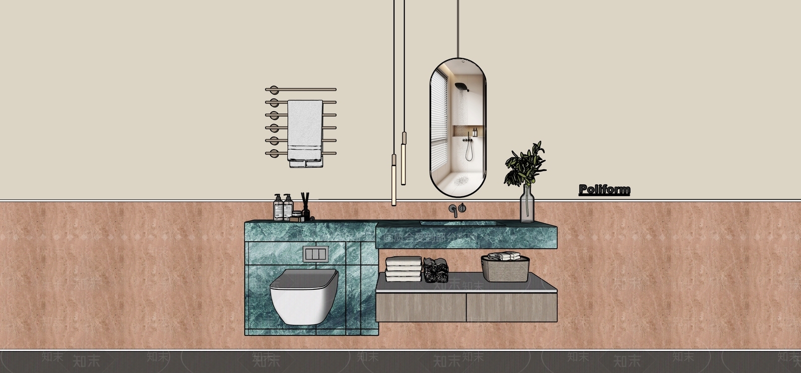 洗手台3D模型下载【ID:1201989270】