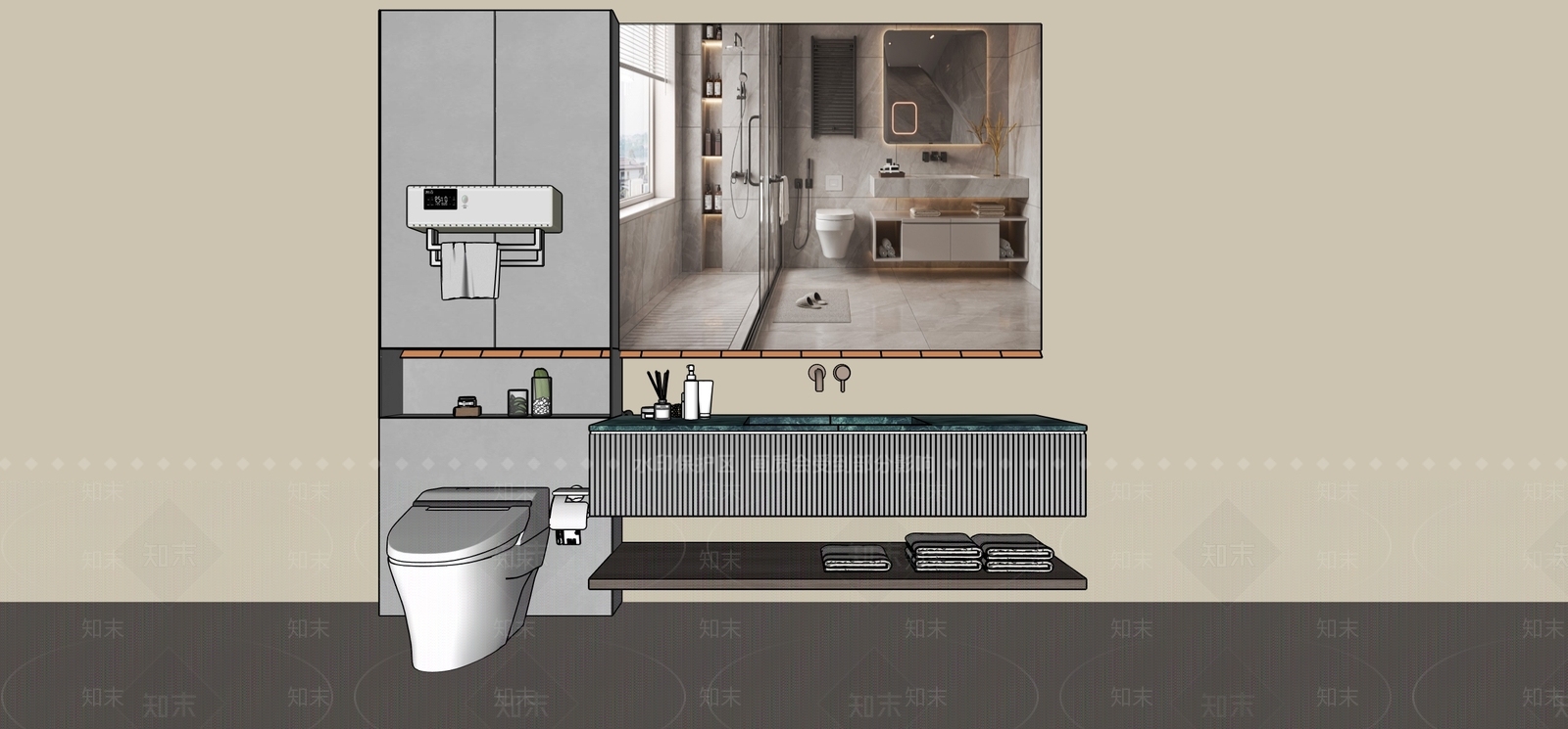 洗手台3D模型下载【ID:1201989504】