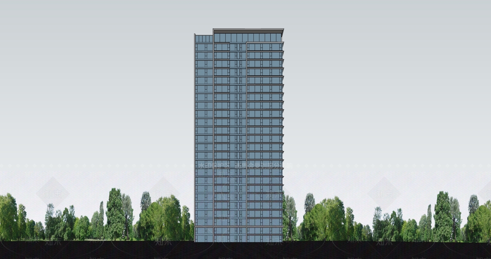 现代高层住宅SU模型下载【ID:1201989545】