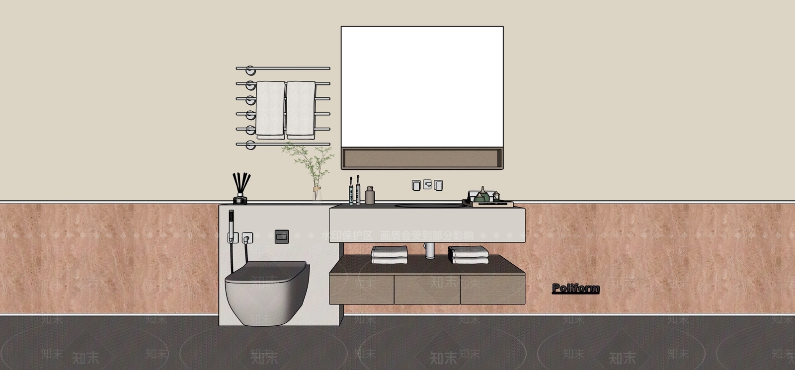 洗手台3D模型下载【ID:1201989612】