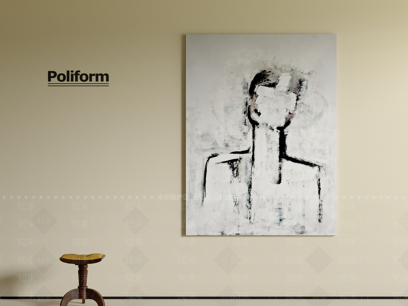 侘寂极简挂画3D模型下载【ID:1201991411】