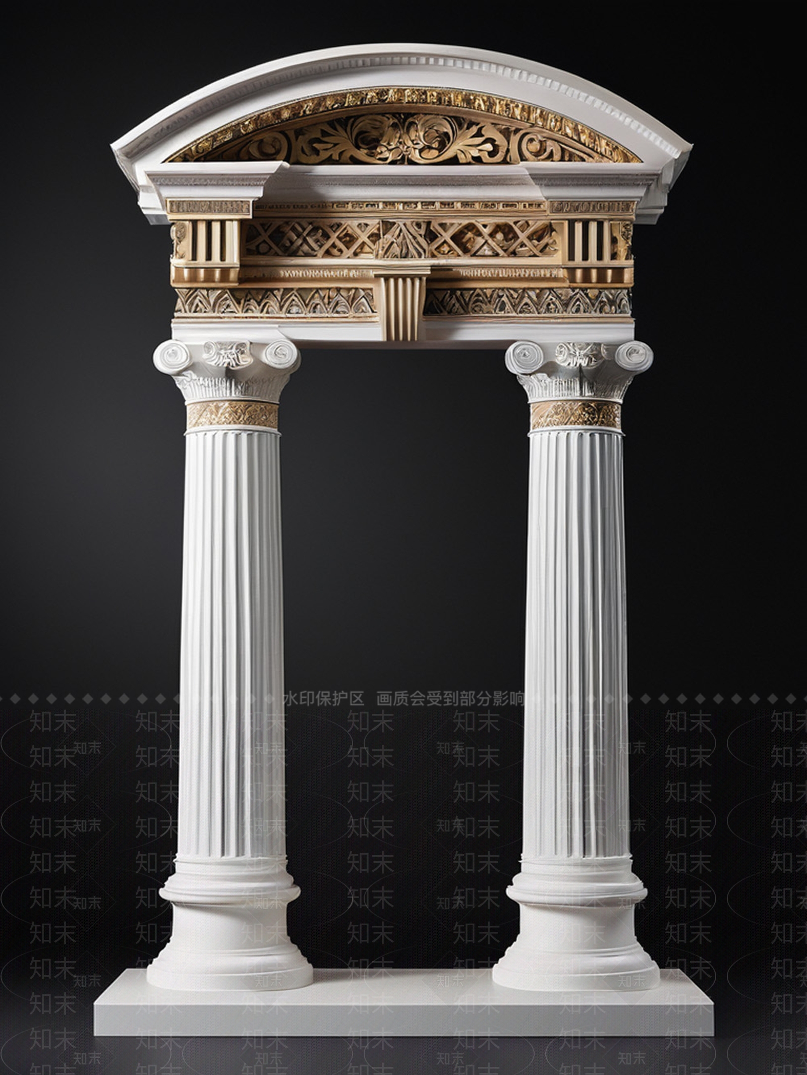 现代柱子3D模型下载【ID:1201991560】