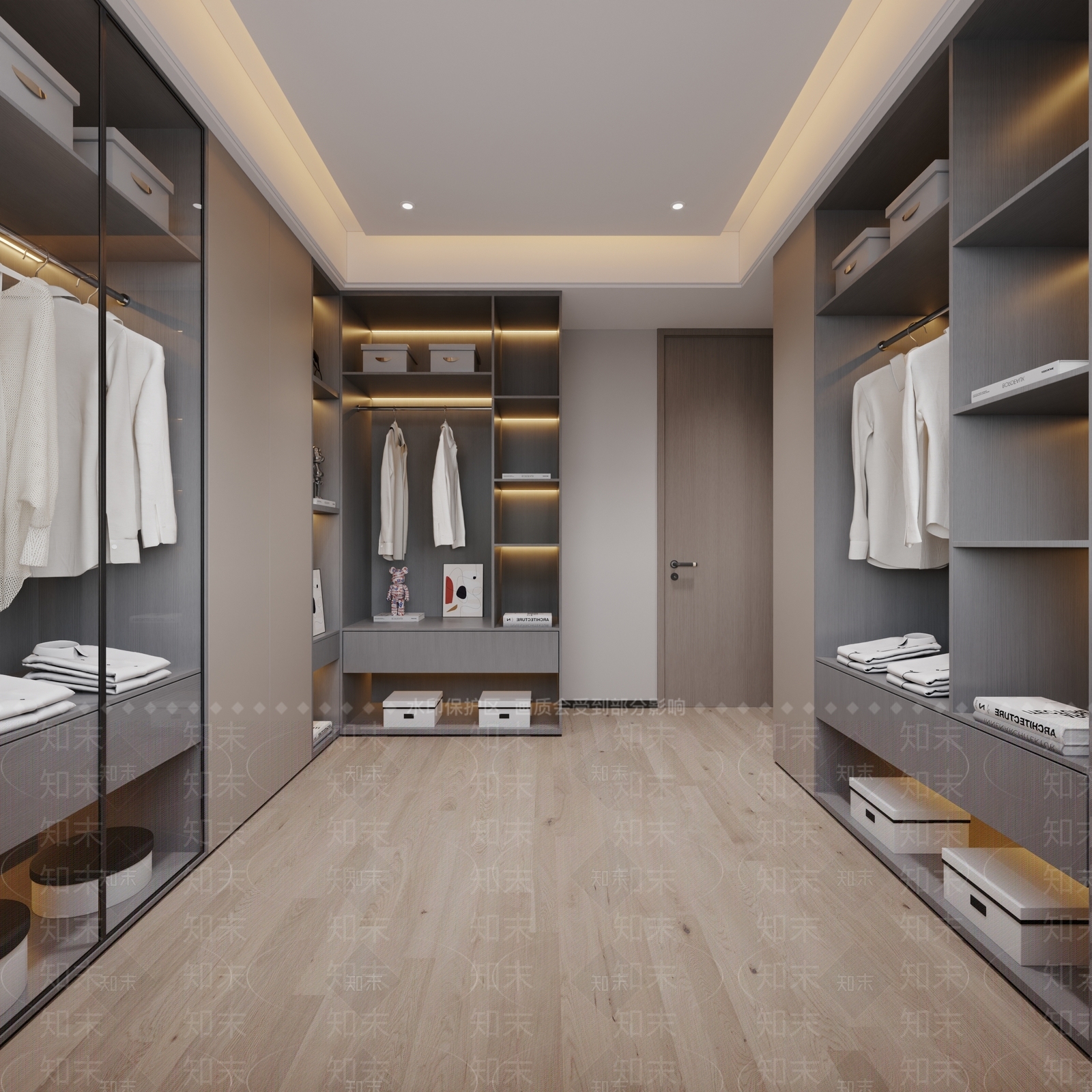 现代简约衣帽间3D模型下载【ID:1201992685】
