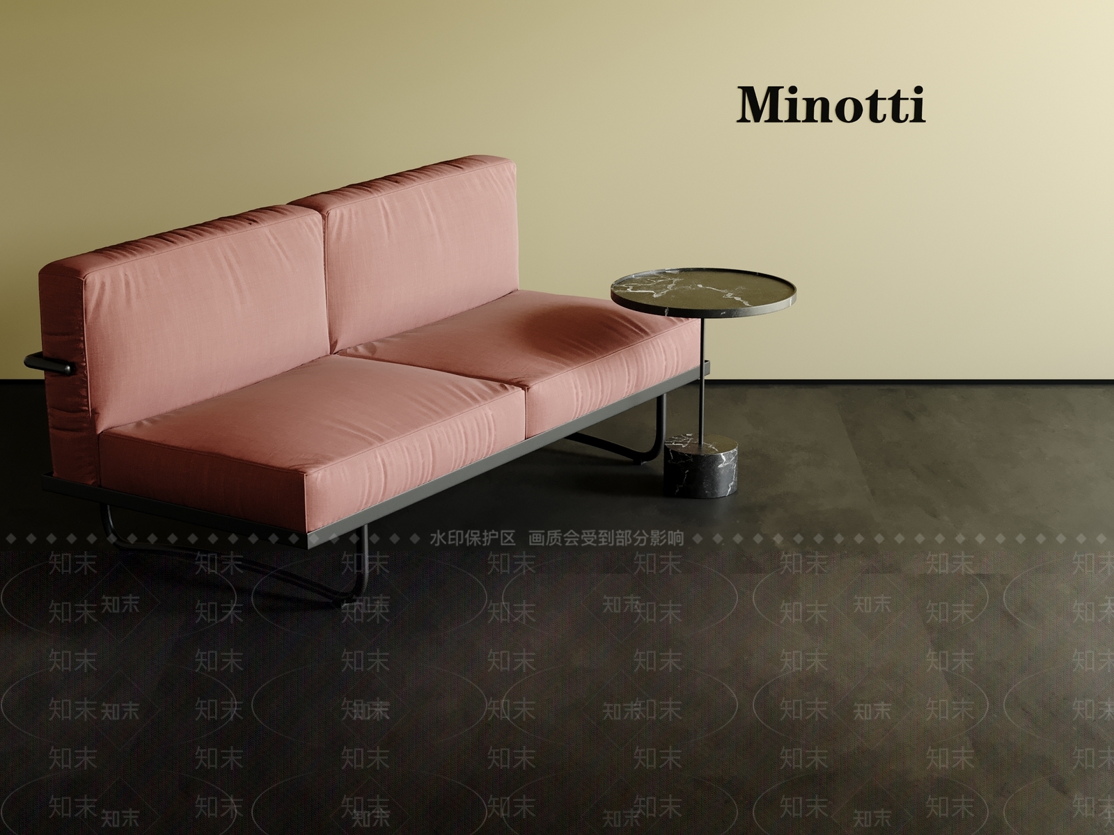 现代简约双人沙发3D模型下载【ID:1201993188】
