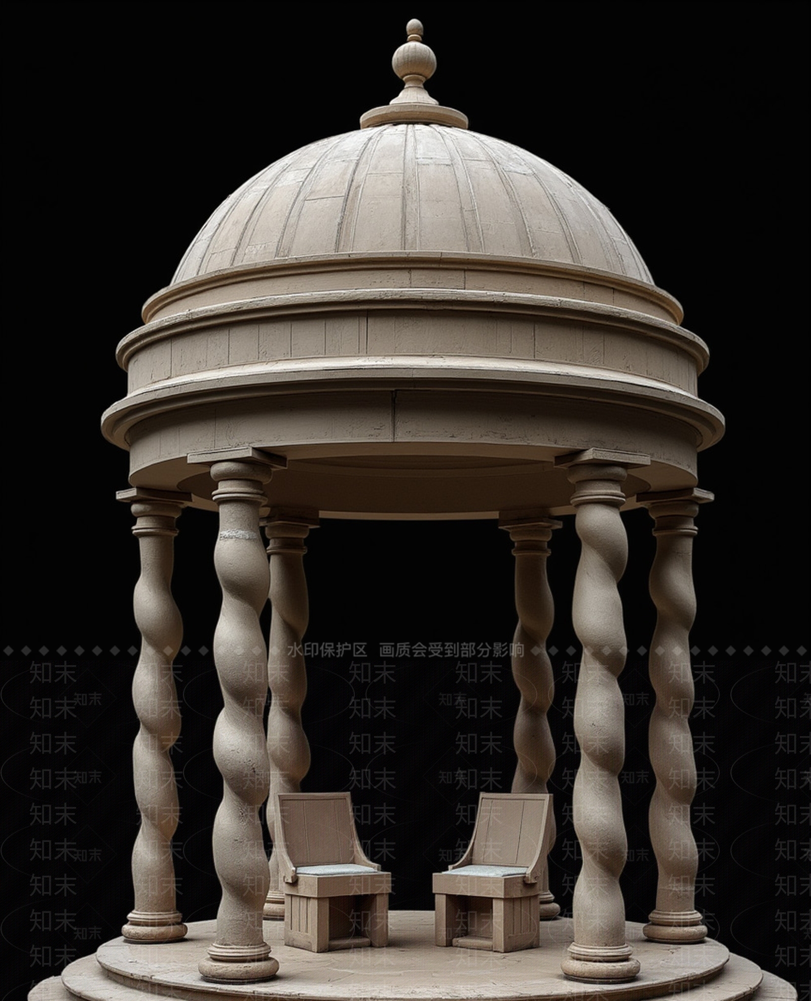 现代柱子3D模型下载【ID:1201994078】