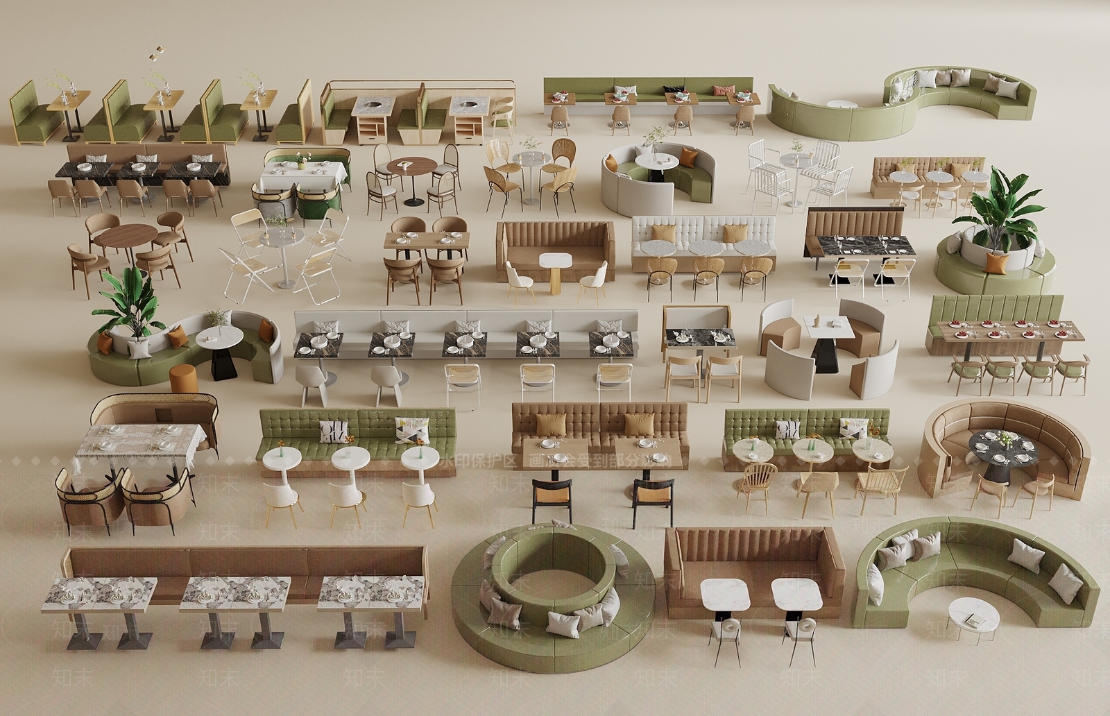 现代卡座沙发SU模型下载【ID:1201994720】