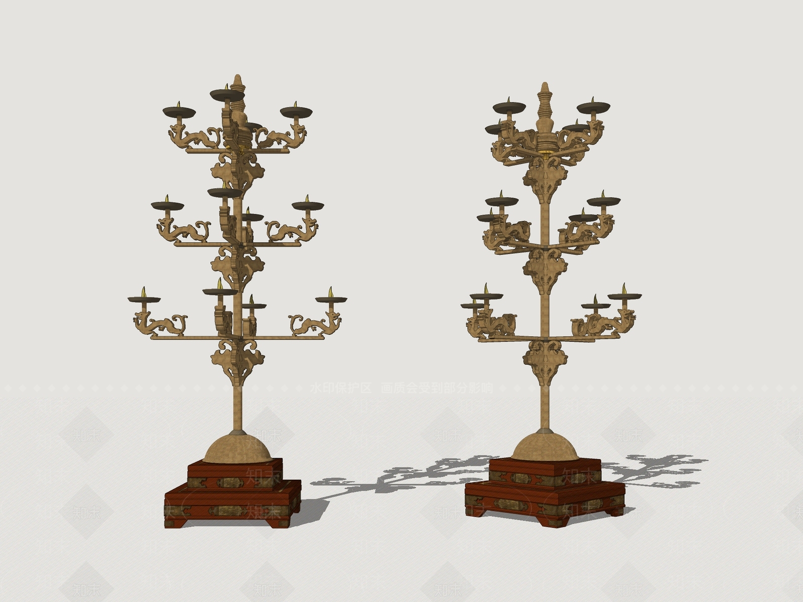 新中式景观灯SU模型下载【ID:1201994507】