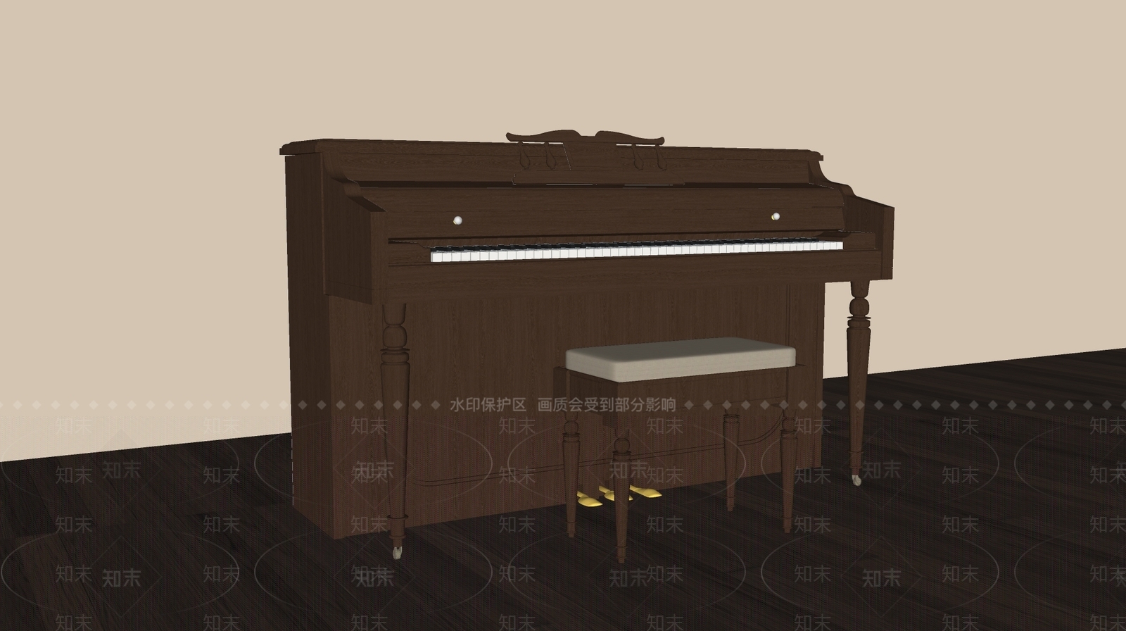 乐器SU模型下载【ID:1201995857】