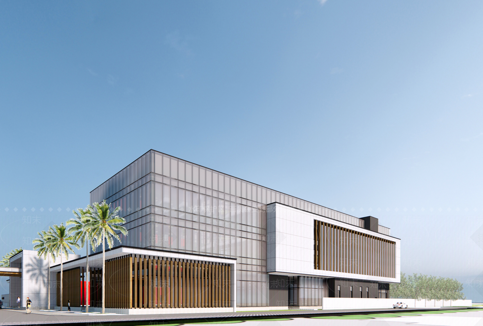 现代售楼处建筑SU模型下载【ID:1201995759】