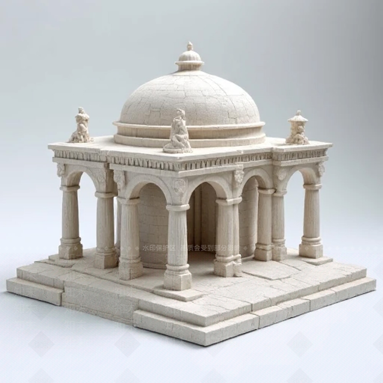 现代柱子3D模型下载【ID:1201996670】