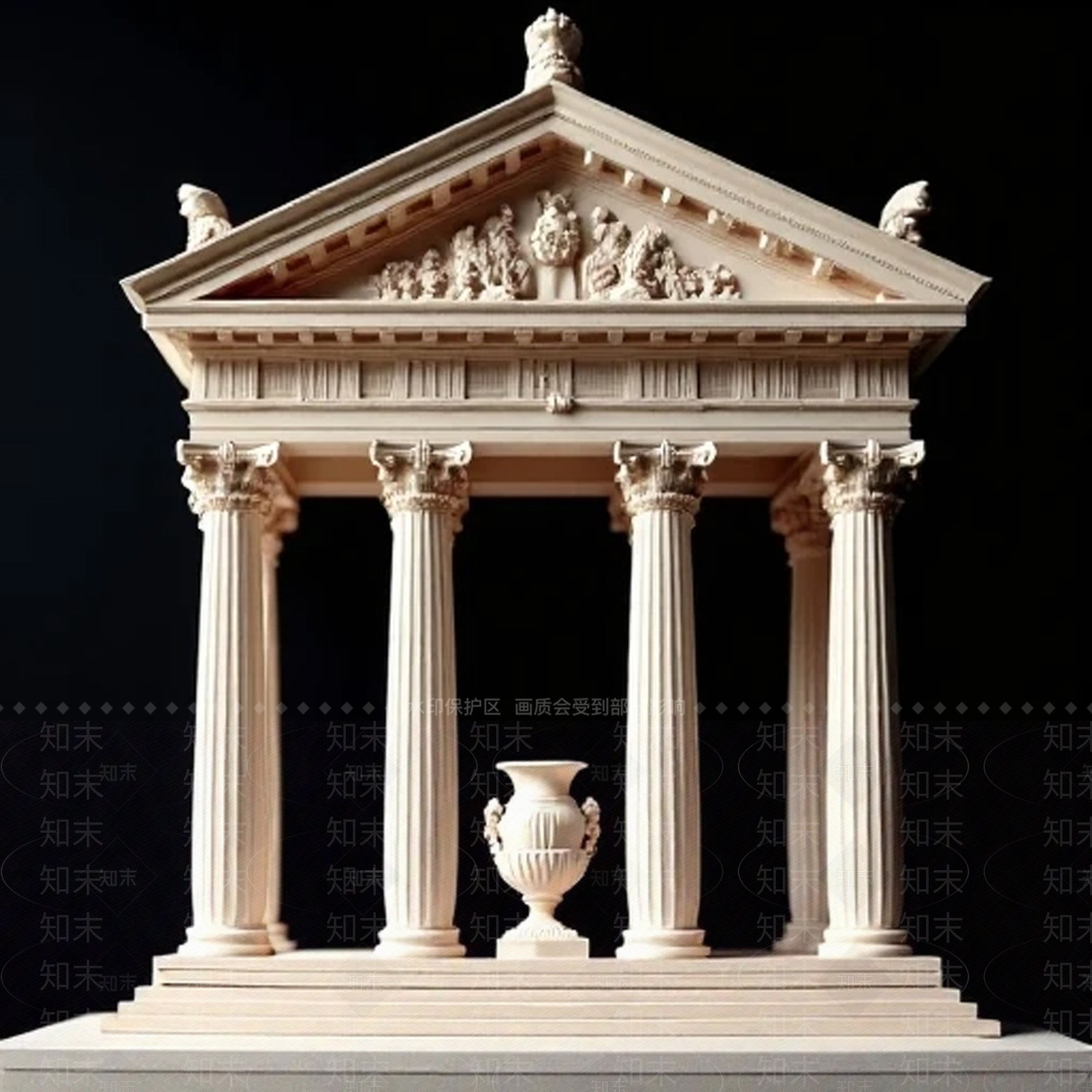 现代柱子3D模型下载【ID:1201996618】