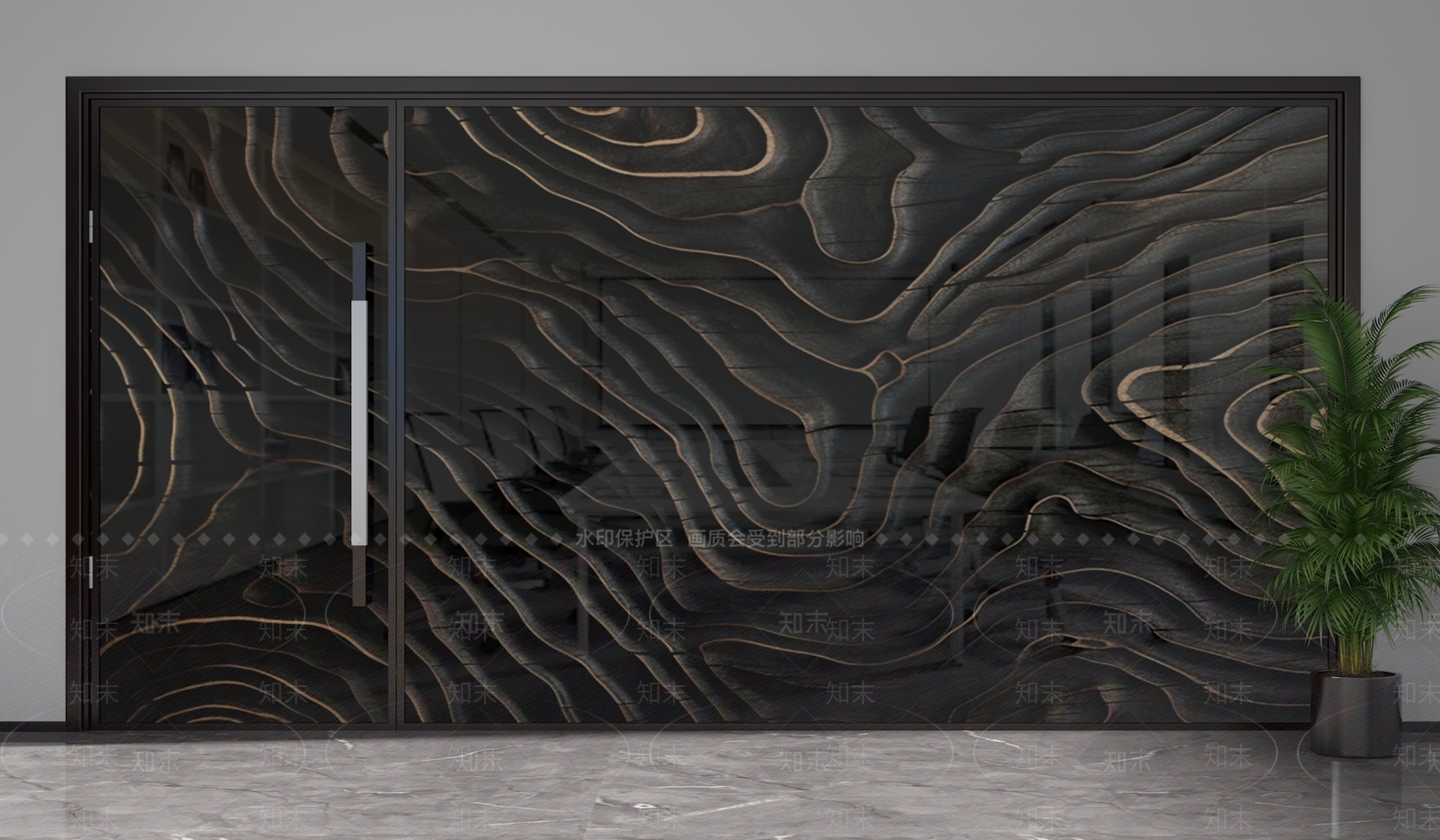 现代隔断3D模型下载【ID:1202000265】