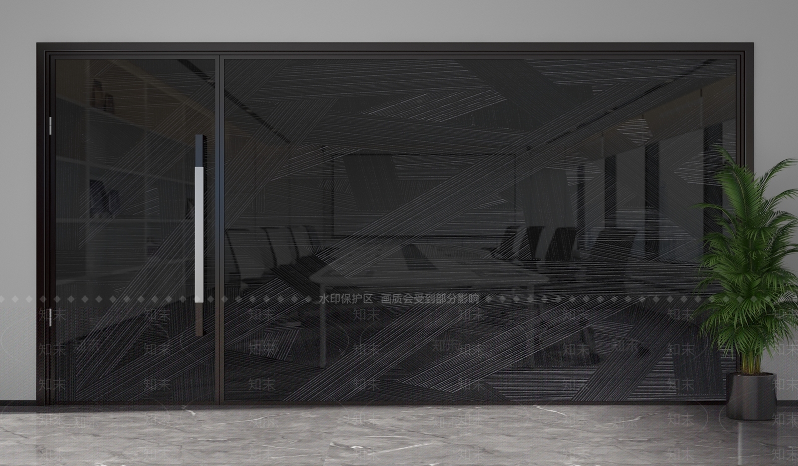 现代隔断3D模型下载【ID:1202000548】