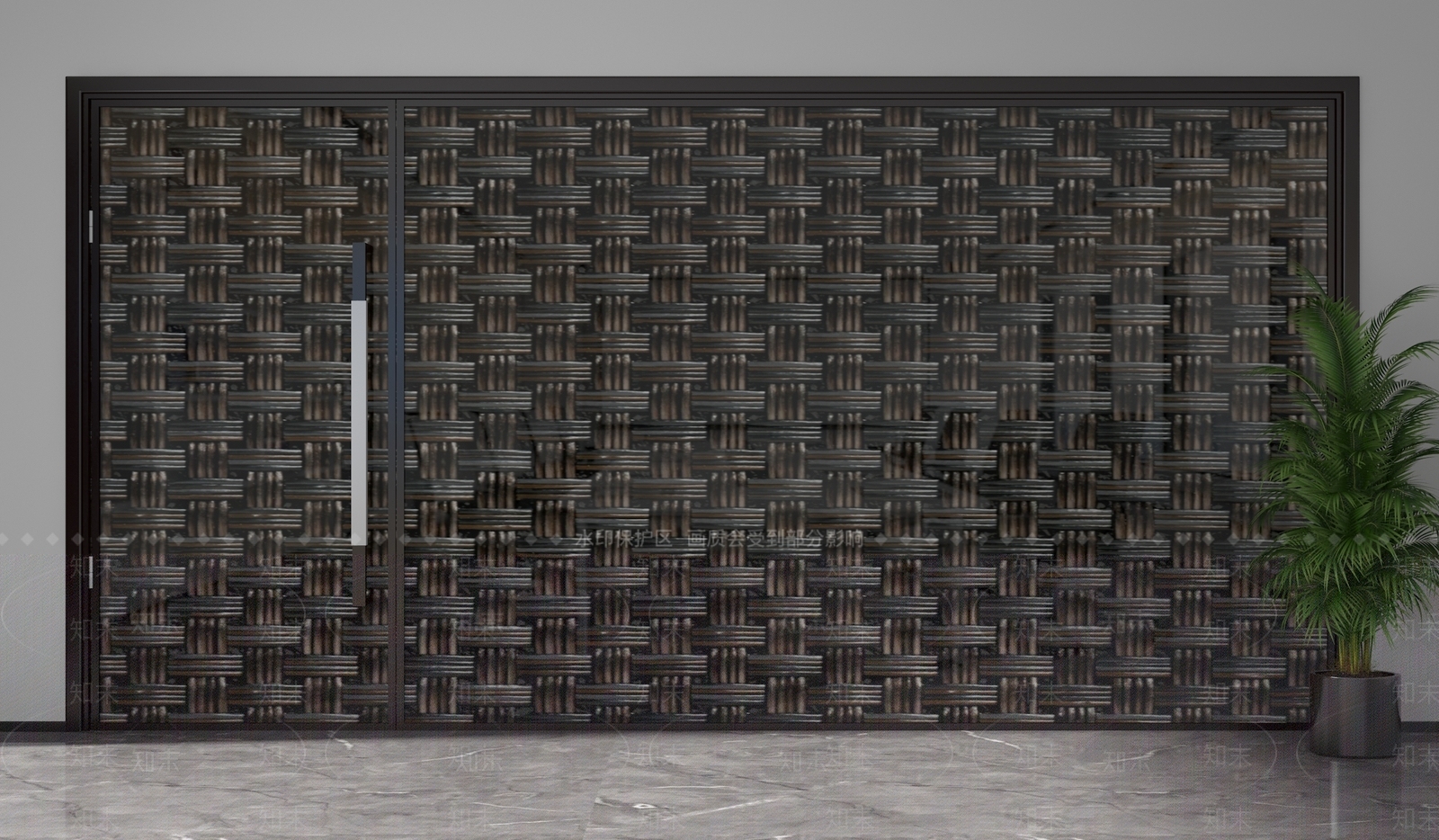 现代隔断3D模型下载【ID:1202000931】