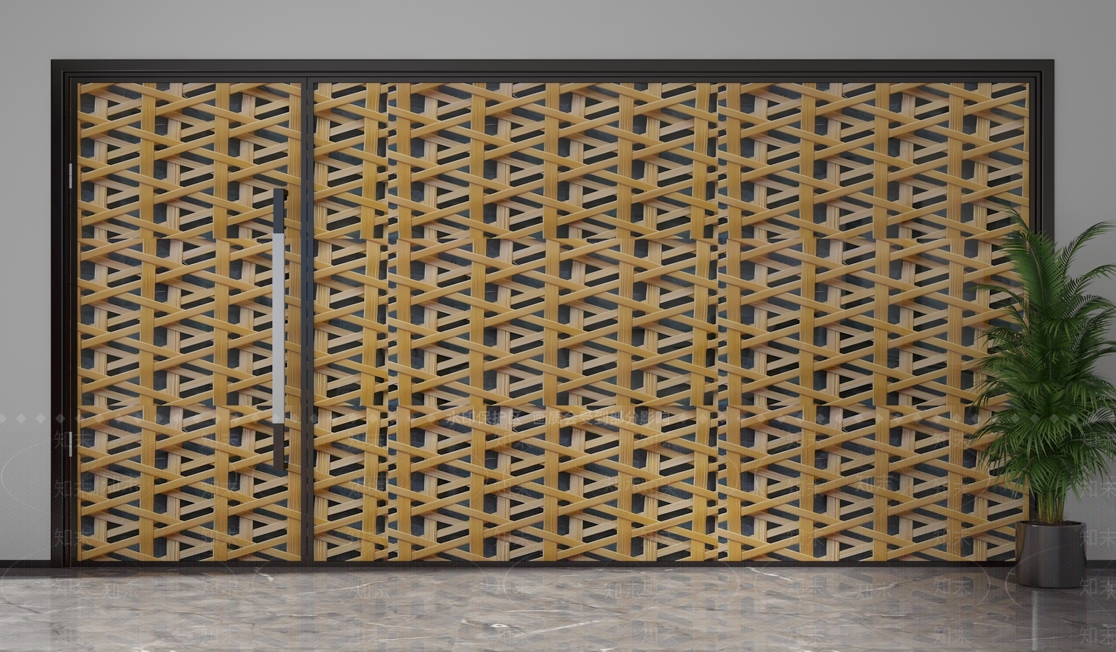 现代隔断3D模型下载【ID:1202001177】