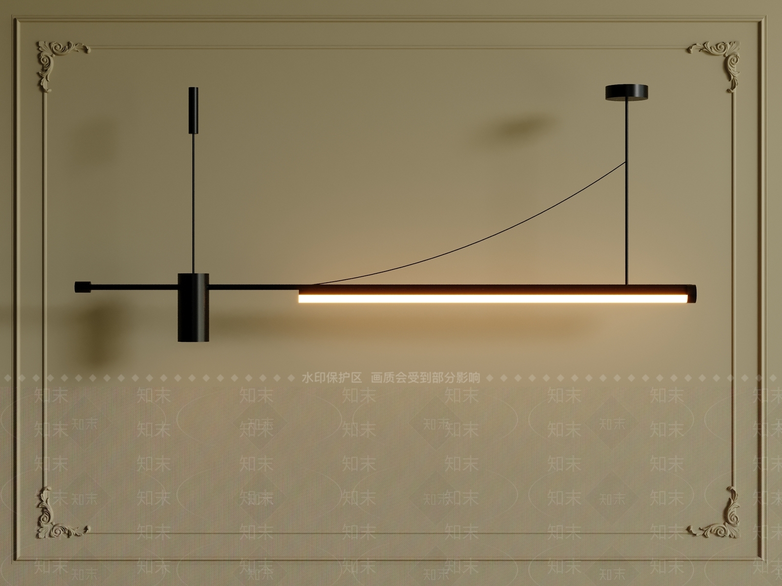 现代简约吊灯3D模型下载【ID:1202001634】
