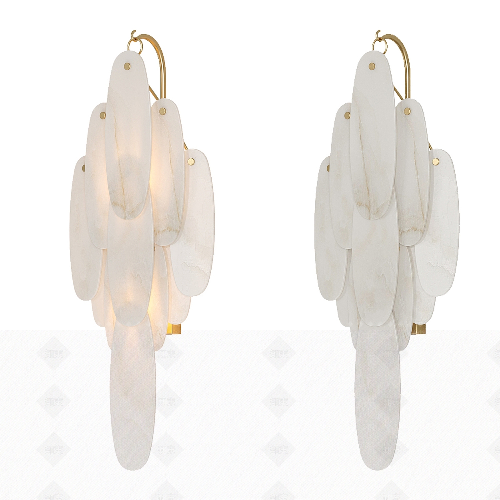 现代欧式壁灯3D模型下载【ID:1202002891】