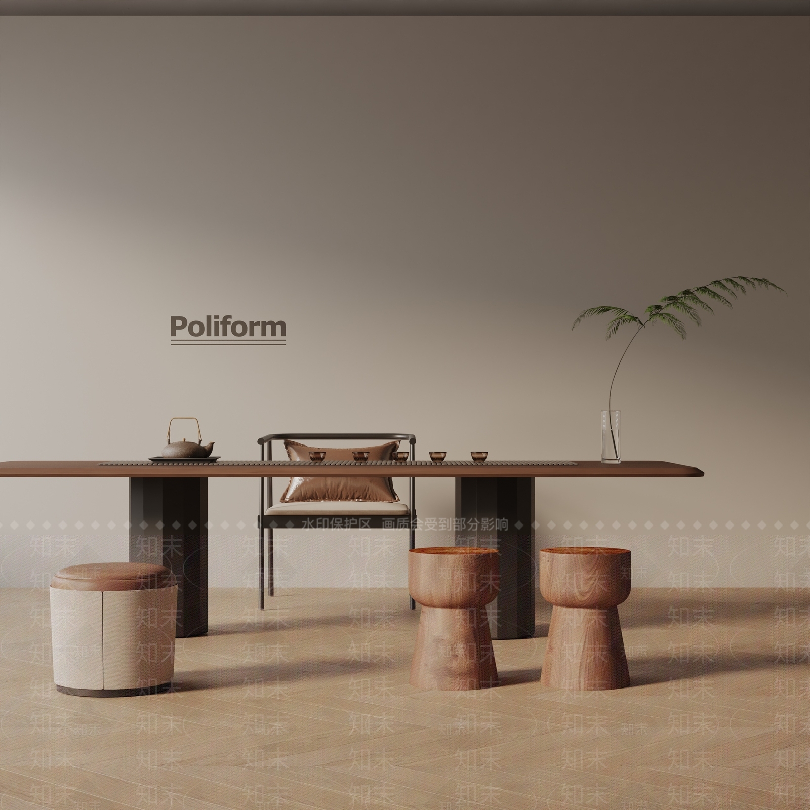 现代茶室3D模型下载【ID:1202006830】