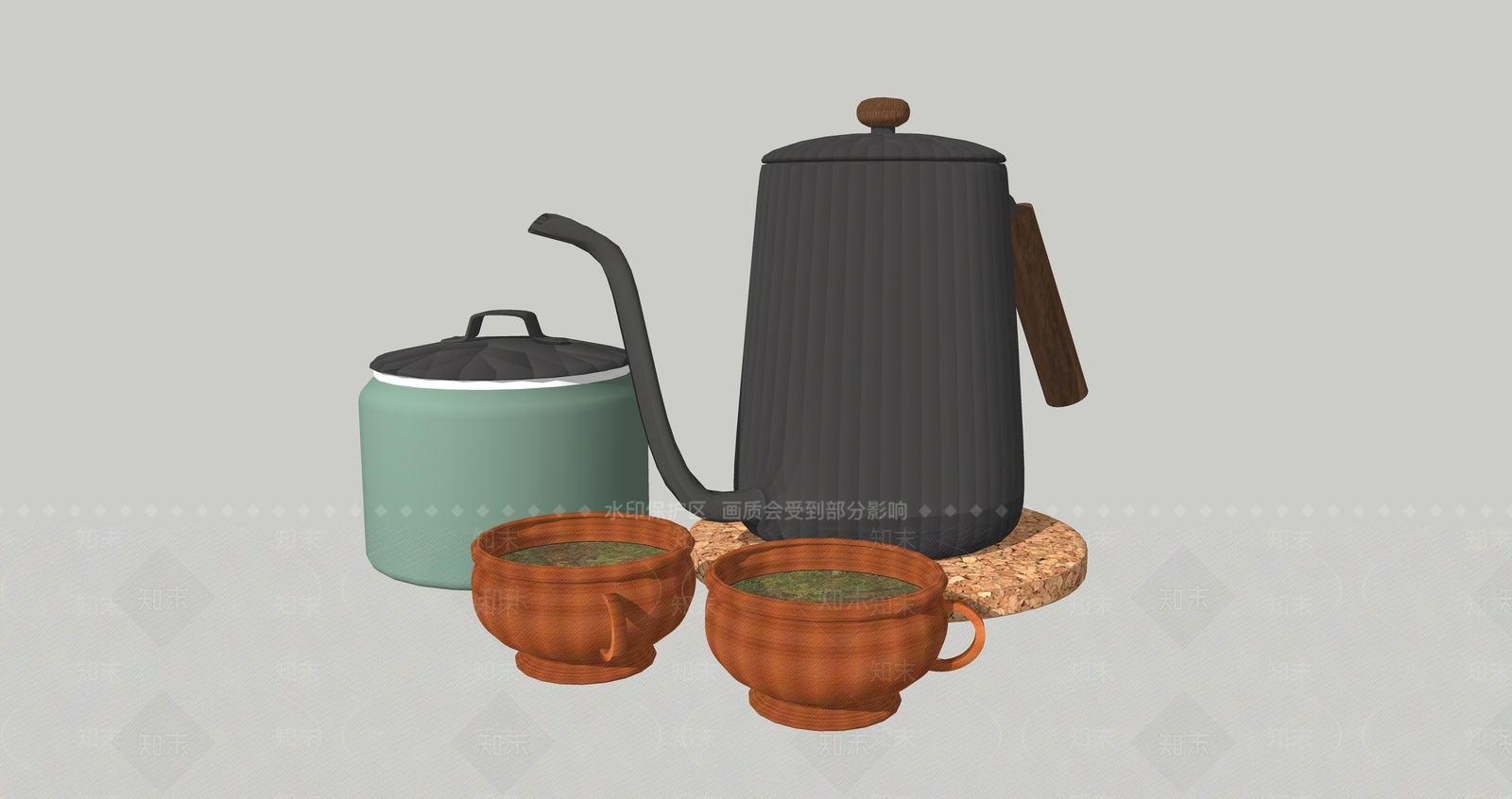 茶具SU模型下载【ID:1202007109】