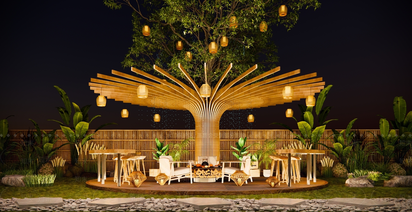 现代营地SU模型下载【ID:1202008783】