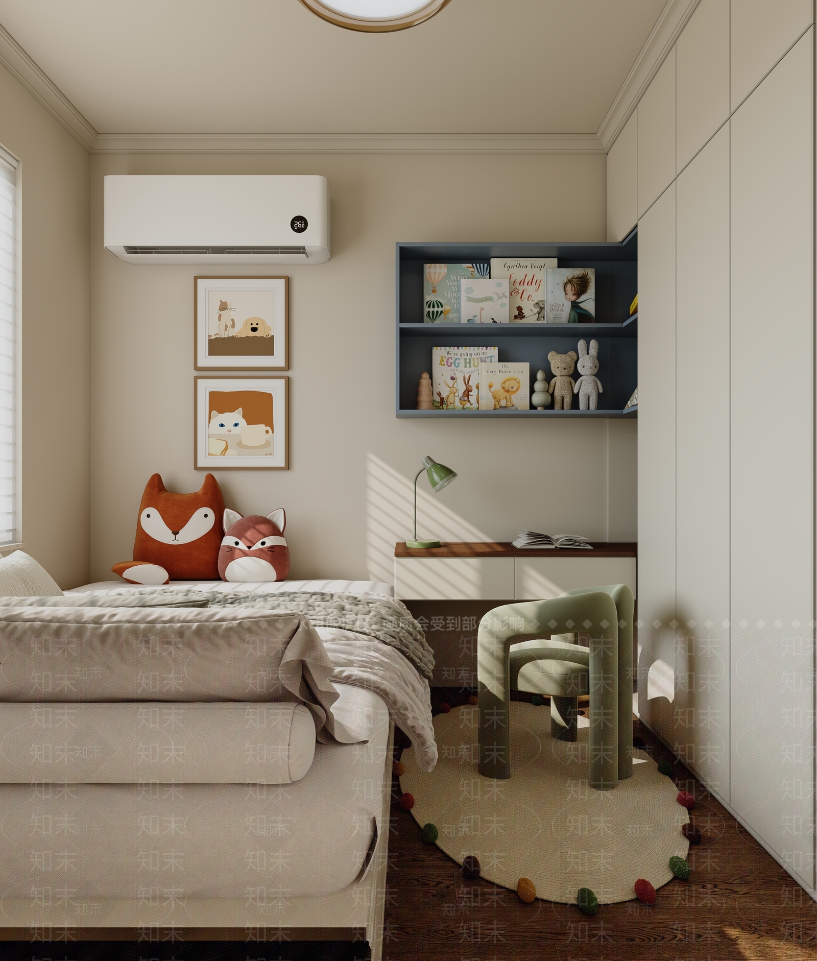 现代通用儿童房3D模型下载【ID:1202010277】