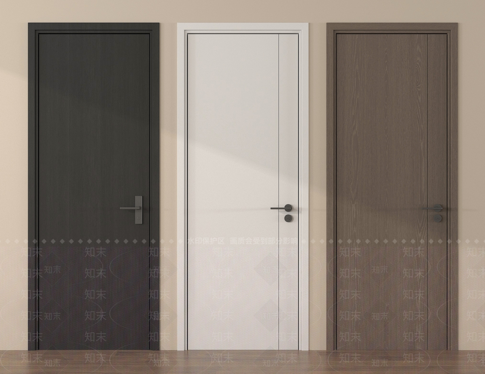 现代单开门3D模型下载【ID:1202010528】