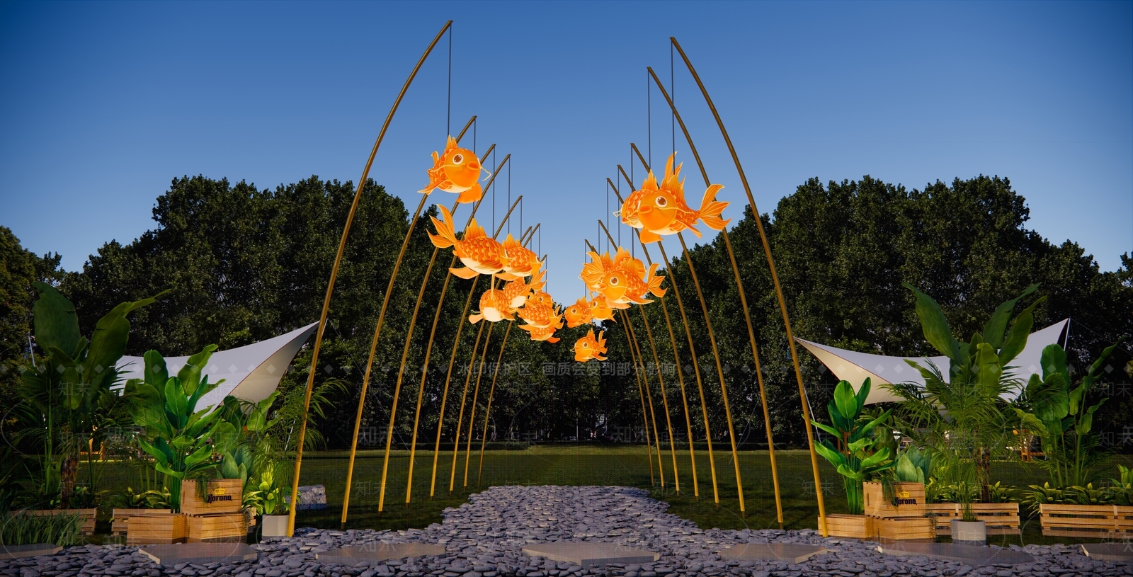 现代其他景观小品SU模型下载【ID:1202012999】