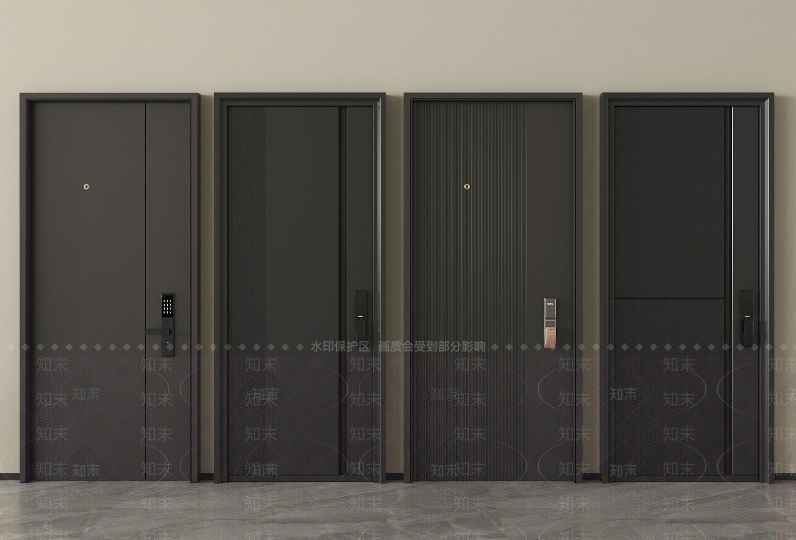 现代单开门3D模型下载【ID:1202014268】