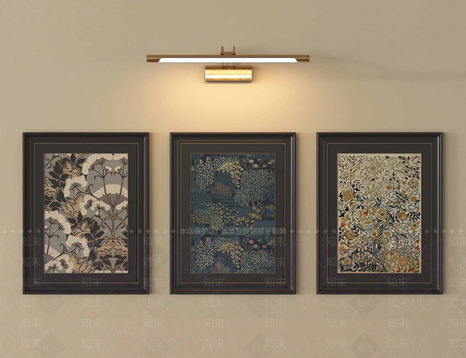 法式挂画组合SU模型下载【ID:1202015431】