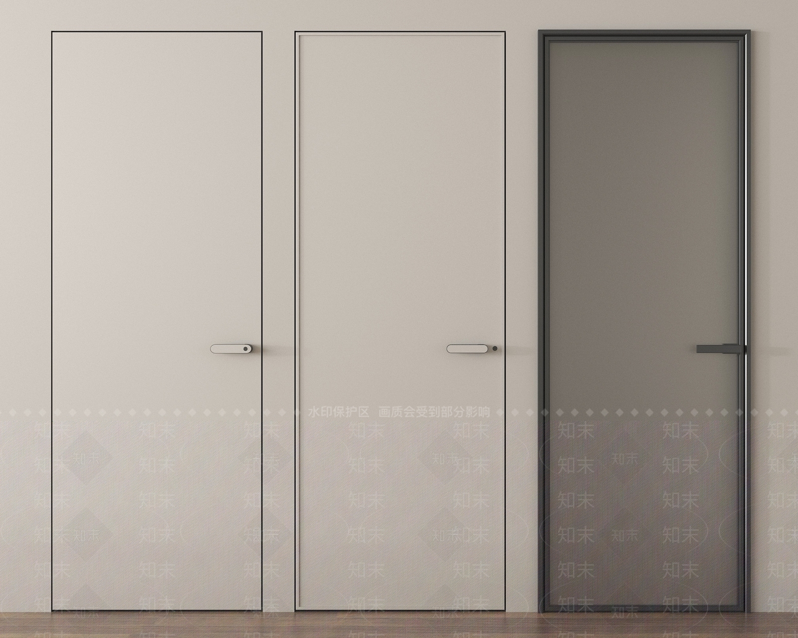 现代平开门SU模型下载【ID:1202018494】