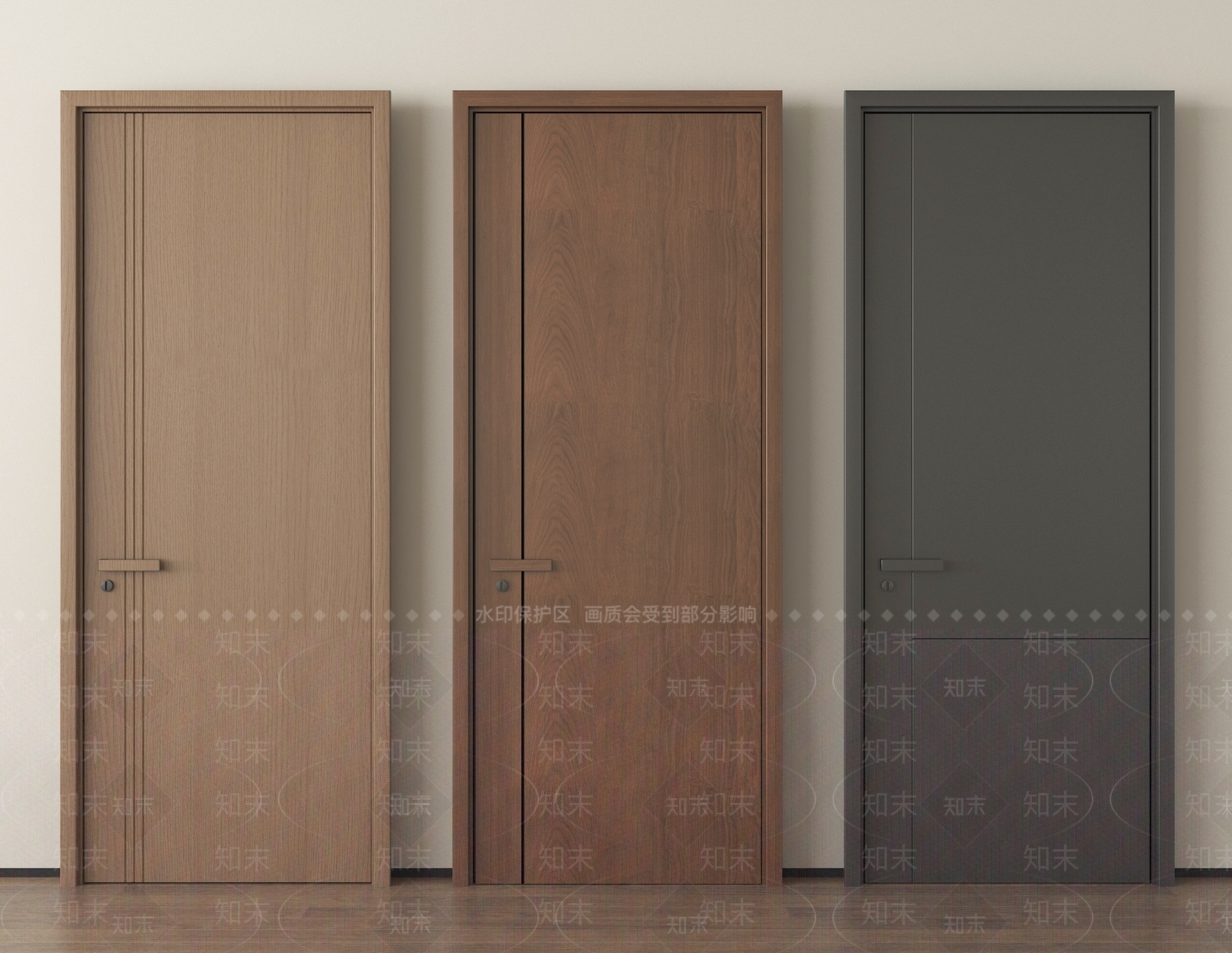 现代平开门3D模型下载【ID:1202018647】