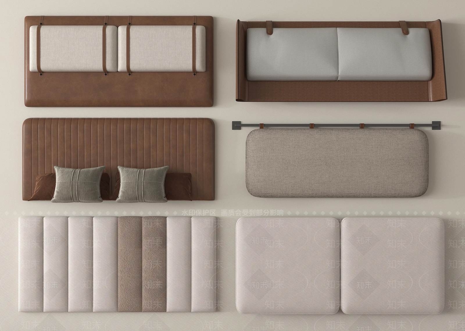 中古床品SU模型下载【ID:1202019075】