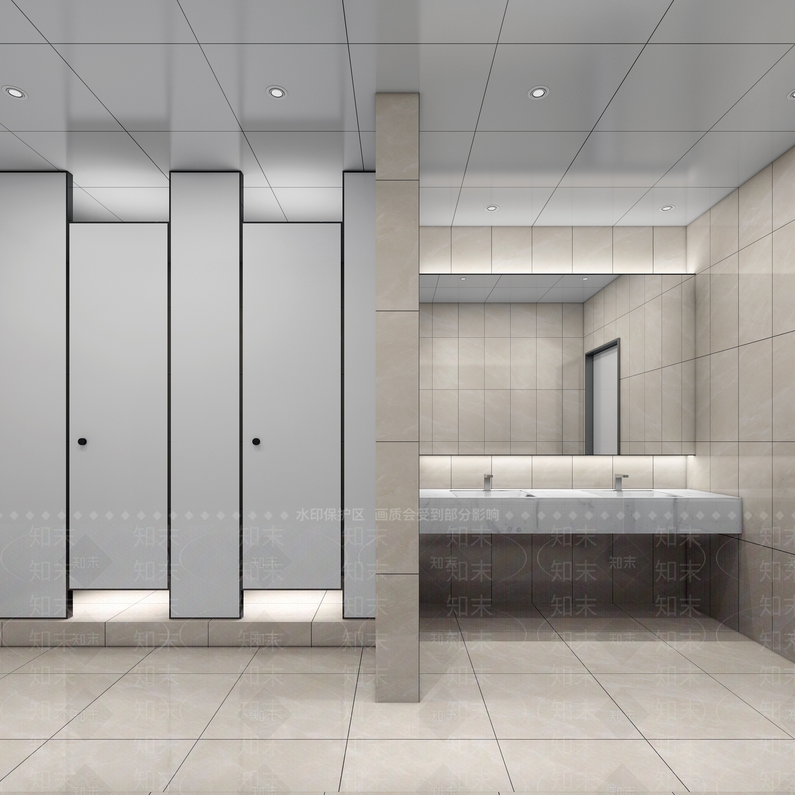公共卫生间3D模型下载【ID:1202019604】