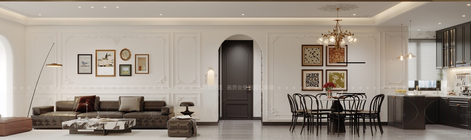 法式家居客厅3D模型下载【ID:1202021510】