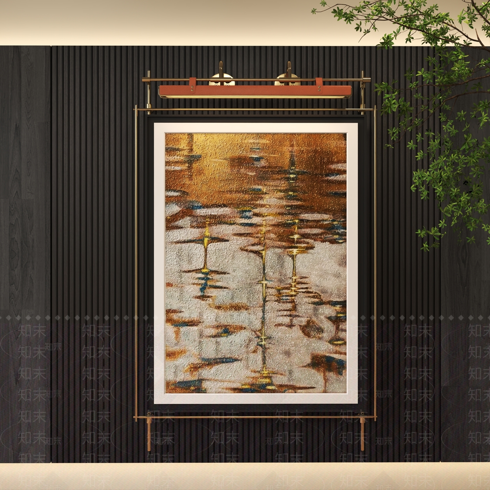 现代中式挂画3D模型下载【ID:1202021234】