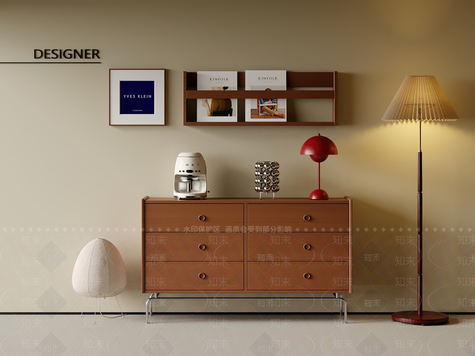 现代中古玄关柜3D模型下载【ID:1202021398】